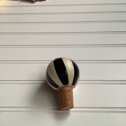 Black & White Glass Balloon Ornament – Wine Cork Christmas Decoration