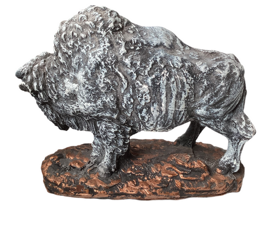 Handcrafted Ceramic Pottery Buffalo – Rustic Western Décor (13” x 7”)